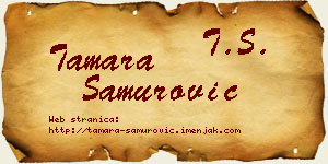 Tamara Samurović vizit kartica